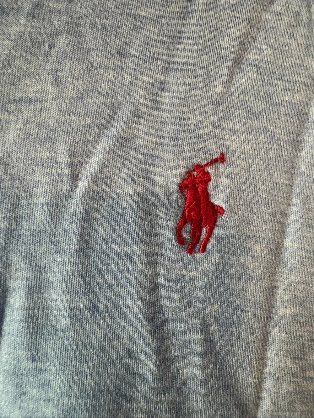 Ralph Lauren Light Blue Polo with Red Pony Embroidery